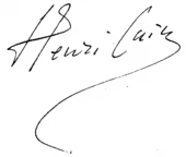 signature de Henri Cain