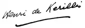 signature de Henri de Kérillis