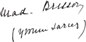 signature d'Yvonne Sarcey