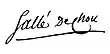 Signature de Étienne François Sallé de Chou
