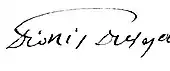 signature d'Achille Pierre Dionis du Séjour