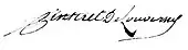 signature d'Adam Pierre Pinterel de Louverny