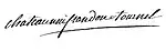 Signature de Alexandre de Chateauneuf-Randon