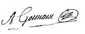 signature d'Ambroise-François Germain