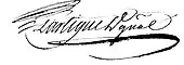 signature d'André de Lartigue