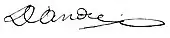 signature d'Antoine Balthazar Joseph d'André