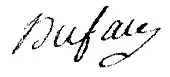 signature d'Antoine Dufau