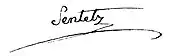 signature de Blaise-Thérèse Sentetz