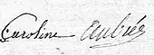 signature de Caroline Aubrée