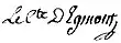 Signature de Casimir Pignatelli d'Egmont