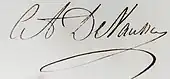 signature de Charles-Achille de Vanssay