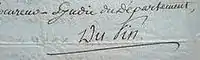 Signature de Charles-André Dupin