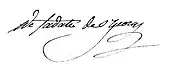 signature de Charles-Jacques de Fadate de Saint-Georges