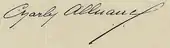Signature de Charles Alluaud