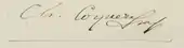 Signature de Charles Coquerel