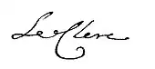 signature de Charles-Guillaume Leclerc