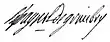 Signature de Charles Hyacinthe Joseph Lespagnol de Grimbry