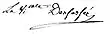 Signature de Charles-Jean-Louis des Fossés