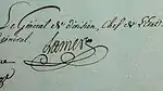 Signature de Charles Pierre de Lamer