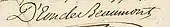 signature de Charles de Beaumont