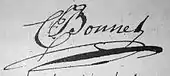 signature de Claude-Joseph Bonnet