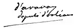 Signature de Claude Antoine de Béziade