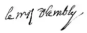 signature de Claude-Jean-Antoine d'Ambly