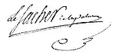 signature de Denis-Gabriel Le Sacher de la Palière