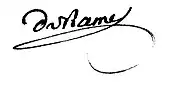 signature de Dominique-Vincent Ramel-Nogaret