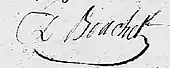 signature de Dominique Bouchet ou Bouchet-Doumenq