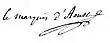 Signature de Eustache Jean-Marie D'Aoust