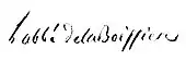 signature de François-Antoine de La Boissière