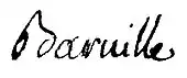 signature de François-Louis de Barville