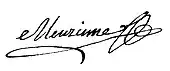 signature de François-Anne-Joseph Meurinne