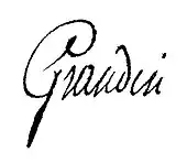 signature de François-Marie-Christophe Grandin