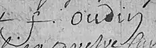 signature de François Oudin