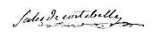 signature de François Sales de Costebelle