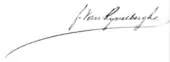 Signature de François Van Rysselberghe