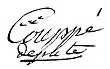 Signature de Gabriel Hyacinthe Couppé de Kervennou