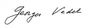 signature de Georges Vedel
