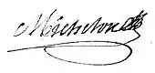 signature de Gilbert-Louis-Grégoire Michelon de Cheuzat