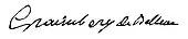 signature de Gilles-François de Graimberg de Belleau