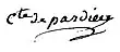 Signature de Guy-Félix de Pardieucomte