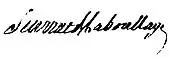 signature de Jacques-Isaac Seurrat de La Boulaye