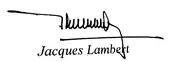 signature de Jacques Lambert (préfet)