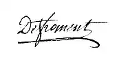 signature de Jacques-Marie de Froment