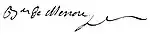 Signature de Jacques François de Menou