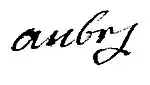 Signature de Jean-Baptiste Aubry
