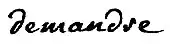 signature de Jean-Baptiste Demandre