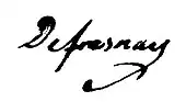 signature de Jean-Baptiste Joseph de Bailly de Fresnay